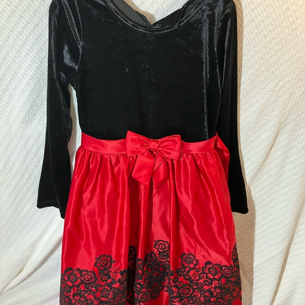 Rare Editions Black Velvet Dress